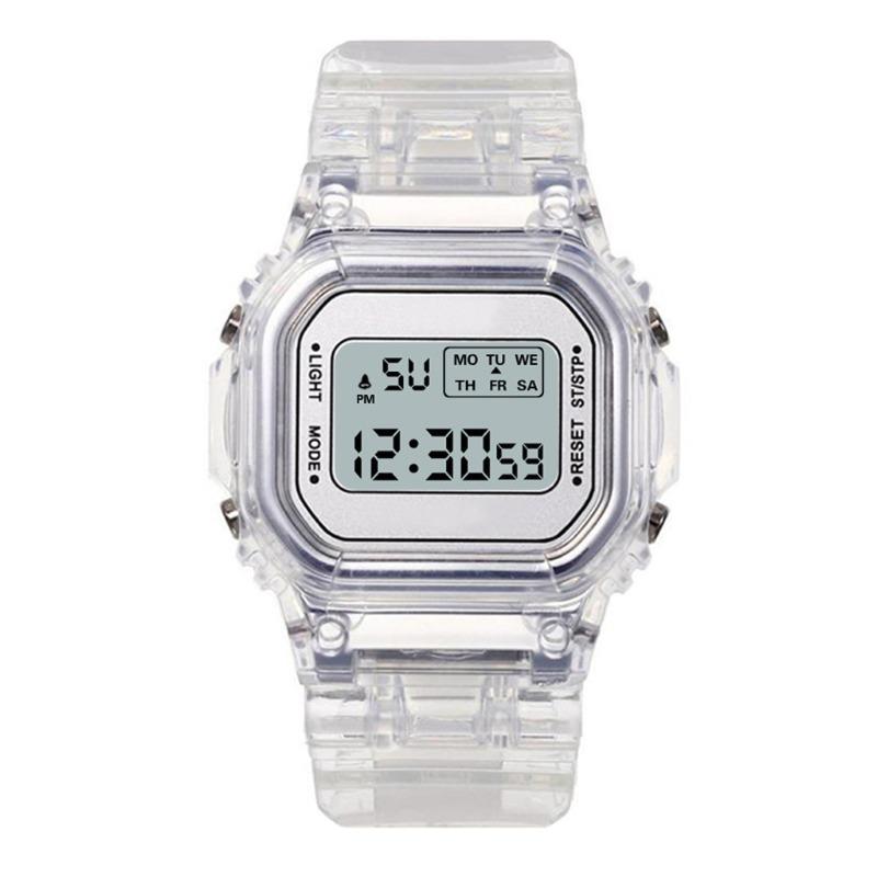 Factory Direct LED Electronic Watch Student Sports Outdoor Watch Digital Multifunctional Waterproof Matcha Green Small Square Watch