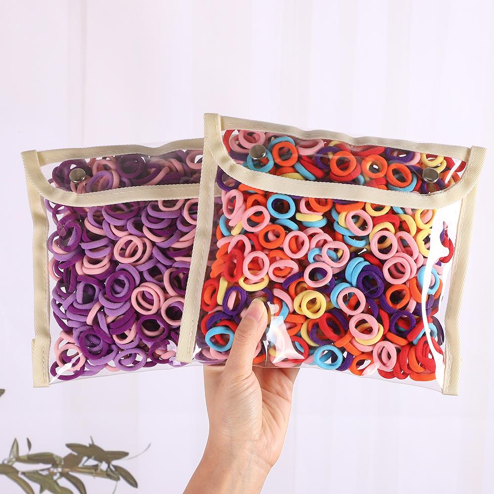 50 BUC/Set Femei Fete Bentițe de Păr de Bază Simple Culori Solide Elastic Bentiță Cozi de Păr Legături Accesorii de Păr Suport Coadă de Cal