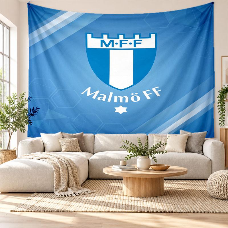 Malmö FF Wall Tapestry, Soft Fabric Wall Hanging, Decorative Backdrop For Bedroom Home Wall Art
