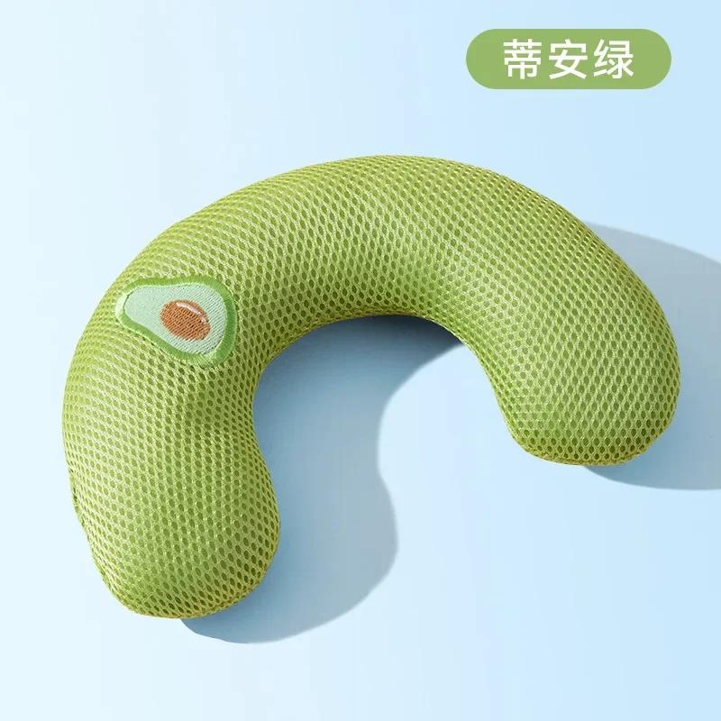 Cute Pet Universal Breathable Cartoon Embroidered U-shaped Pillow Cat Sleeping Pillow Dog Supplies