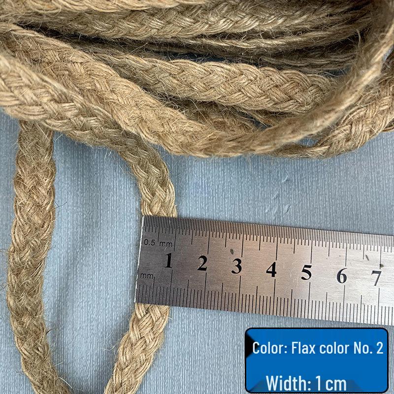 Ρετρό Διακοσμητικό Σχοινί από Καννάβη και Βαμβακερή Δαντέλα για Χειροτεχνίες DIY