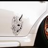 Flower Demon Hannya Mask Car Sticker Vinyl Decal Water-Repellent Reflective Auto Body Window Styling  Decor Accessories