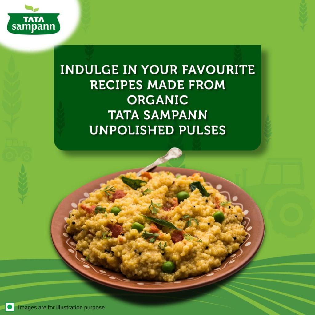 Tata Sampann Organic Unpolished Masoor Dal 500g Pack High Protein Fiber Rich Staple Food