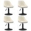 Day and Night - Day and Night Swivel Dining Chairs 4 Units Cream Velvet