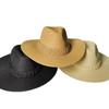 Summer new straw hat hat men's and women's sunscreen outdoor travel sun hat casual sun hat jazz big eaves hat
