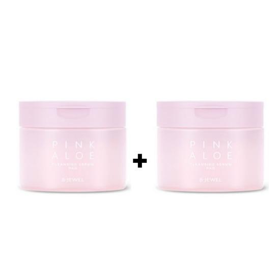 B.JEWEL Pink Aloe Cleansing Serum Pad – Hydrating & Soothing Cleanser, 60 Pads (180ml)