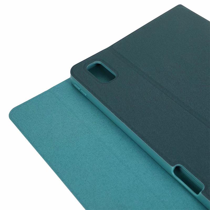 Compatible with Xiaomi 7 Tablet: Touch Backlit Bluetooth Keyboard with Fabric Texture, Pen Slot, and Leather Case for Xiaomi 6/5 Pro.
