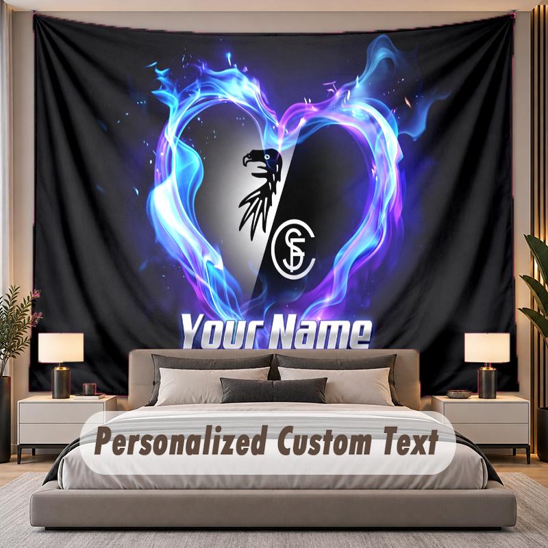 Custom Name Text Tapestry SC Freiburg Personalized Polyester Wall Tapestry For Bedroom And Room