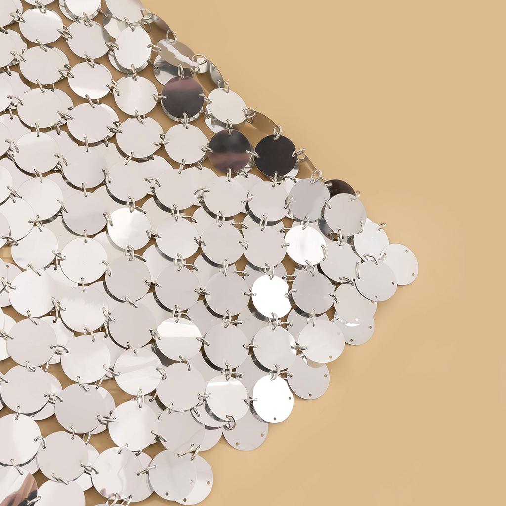 Accessories, personalized nightclub style exaggerated round clothing women, sexy geometric hollow sequined body chain