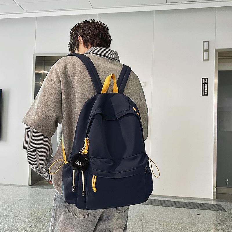 Schoolbag New High-value Junior High School Backpack Women's Korean Version Fashion Large-capacity Schoolbag Versatile Casual Backpack Men's Trend