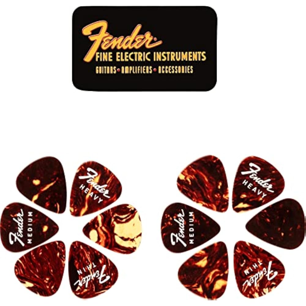 Fender/Fine Electric Pick Tin - 12 Pack Fenders [12 Pick Cans]