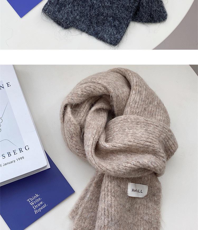 Women's Red Winter Knitted Scarf - New Year & Christmas Style Versatile Shawl & Neck Warmer