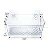 Bathroom Wall Storage Basket with Adhesive Mounting, Plastic Shower Basket with Perforated Base for Soap, Shampoo, and Daily Toiletries
