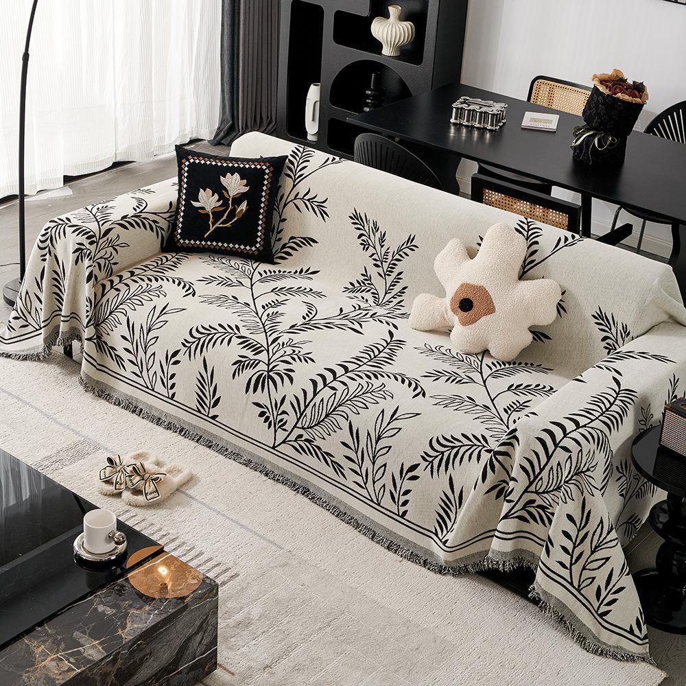 Bohemia Sofa Blanket Chenille Fabric Sofa Covers Four Seasons Universal Tassel Throw Blankets Anti-cat Scratch Towel Protector