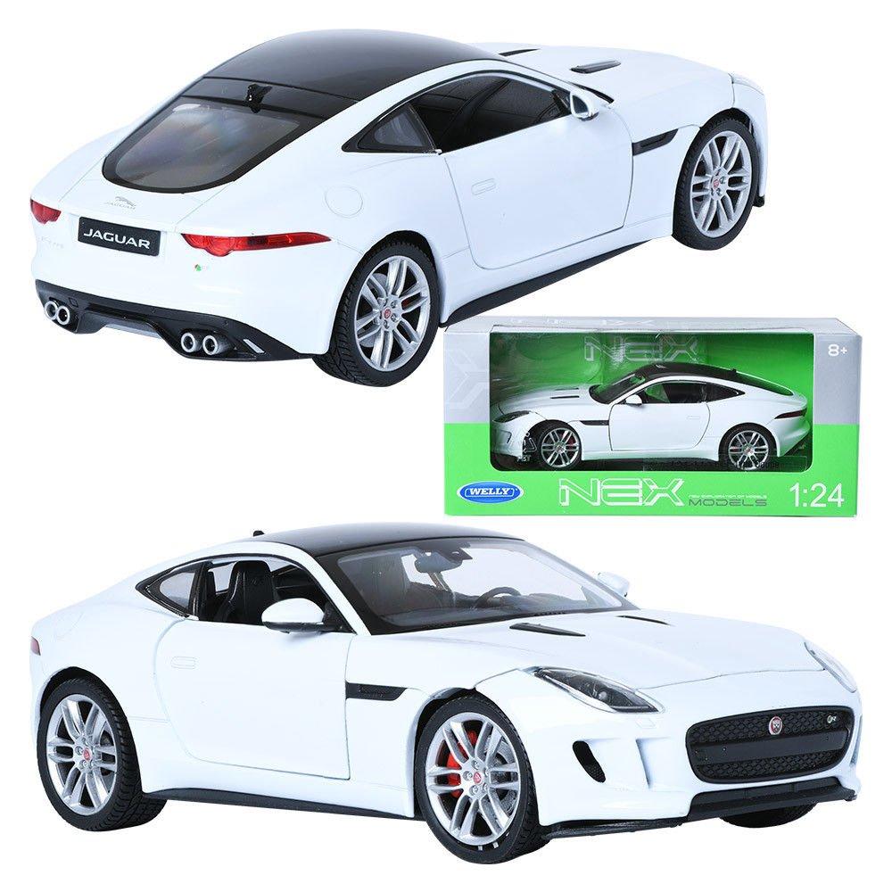 WELLY Jaguar 1/24 scale diecast model car, Jaguar F-Type 2015, White [Parallel Import]