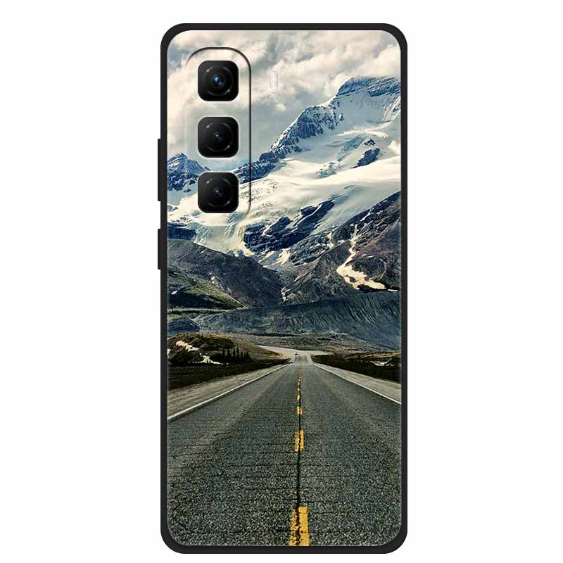 Per Custodia Infinix Hot 50 5G Fiori Morbido Silicone TPU Antiurto Custodie per Telefono per Infinix X6720 Animali Lupo Cool Copertura Protettiva