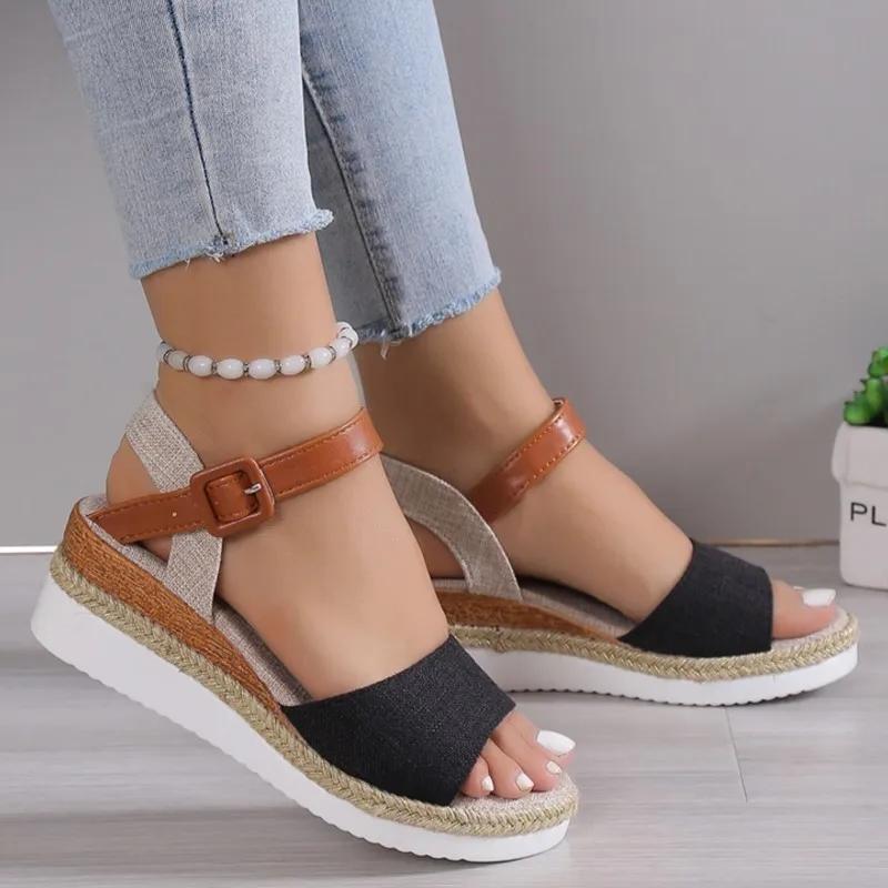 Woman Sandals Shoes Wedge Sandals Ladies Non-Slip Women's Sandals Plus Size Party Footwear Female Sandalias