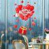 Romantic LOVE Valentine's Day Sweetheart Heart Balloon Stickers Window Stickers Convenience Store Glass Decoration Stickers