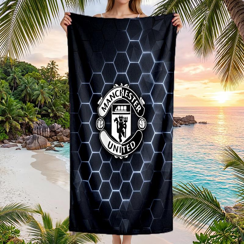 Telo da Spiaggia Asciugatura Rapida Manchester United FC Stampa Microfibra Assorbente Portatile da Viaggio per Nuoto