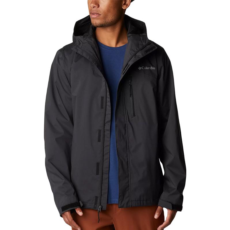 Columbia Solid Color Outdoor Waterproof Hooded Knit Casual Jacket Men jackets Black WE2900-010