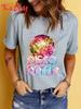 2026 Nowa Unisex Królowa Disco 70s Disco Tematyczna Vintage Unisex Koszulka Codzienny Komfort Okrągły Dekolt Top Letnia Unisex Odzież