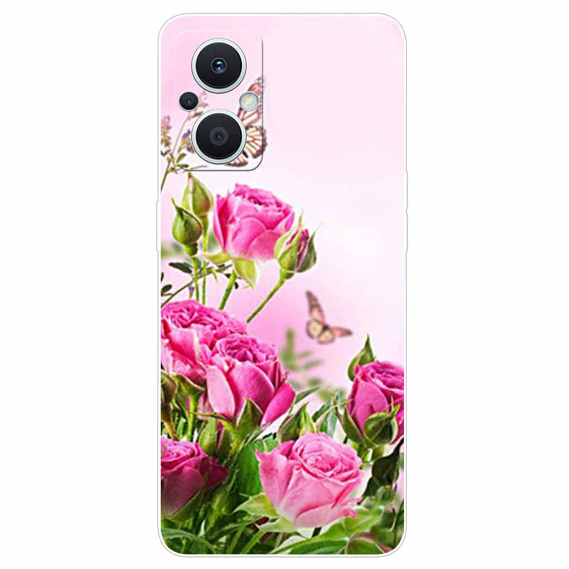 Soft Case for Reno8 Lite Cover Print TPU Silicone Clear Funda Cases for OPPO Reno 8 Lite 5G Case Reno8Lite Slim Landscape Cat