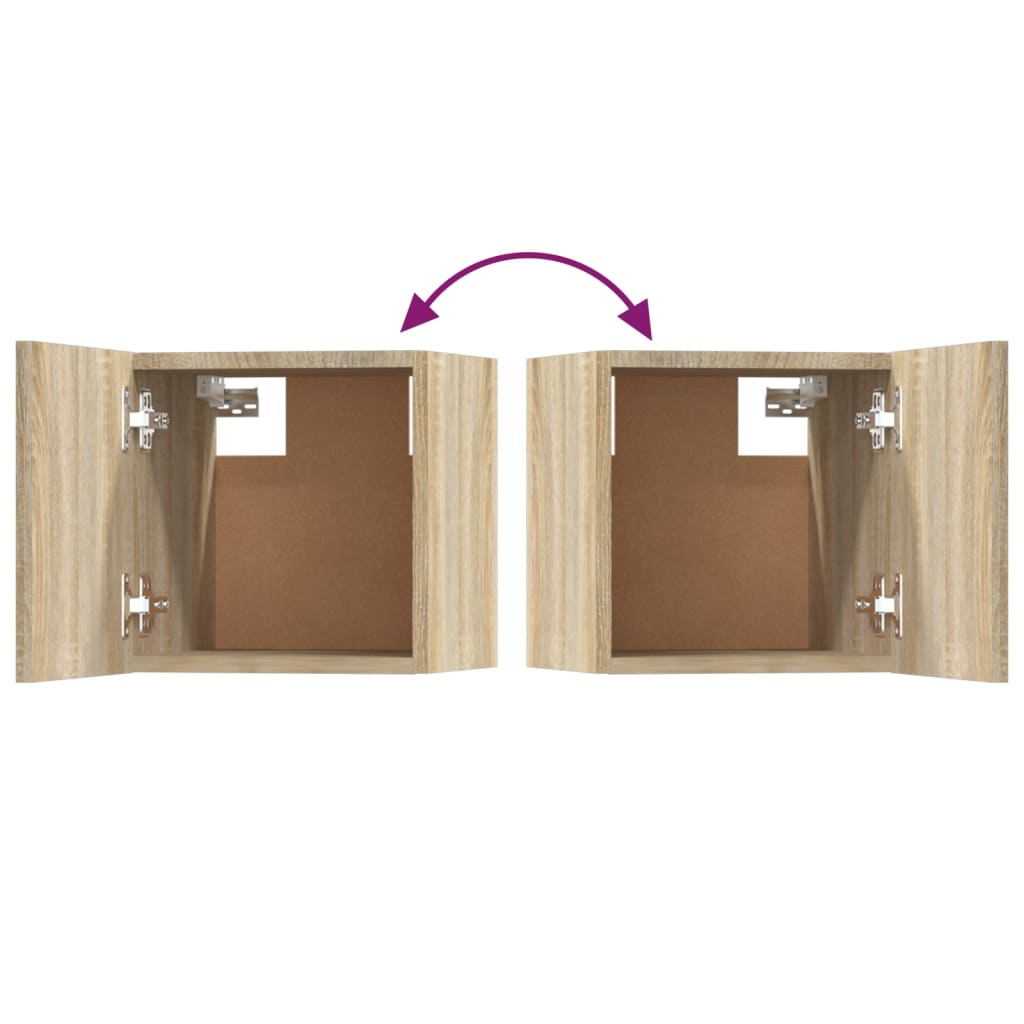 5 Piece TV Cabinet Set In Sonoma Oak Effect Particle Board
