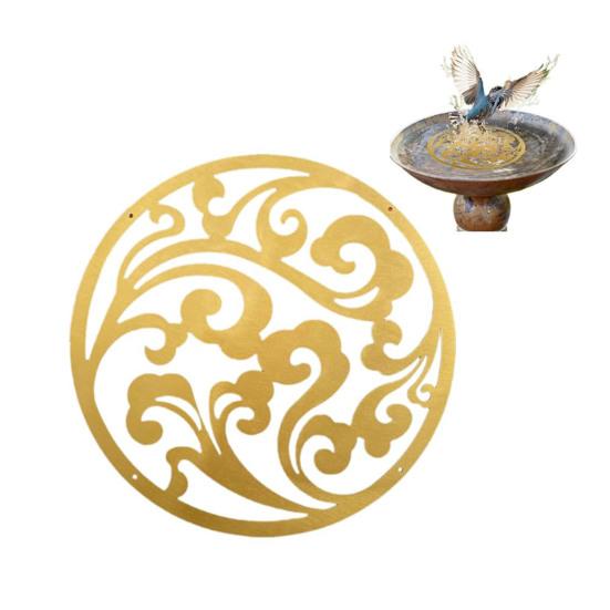 Copper Disc Purification Plate for Birds Bath Brass Tray Safe Water Cleaner Rust-Proof Metal Outdoor Pet Supplies for Tree Statue Pond Balcony