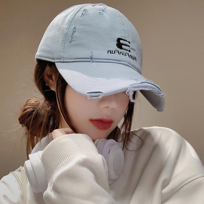 Womens Contemporary Soft Top Baseball Cap With American Alphabet Embroidery