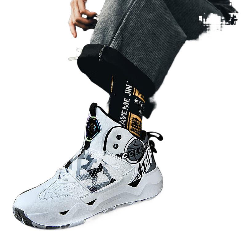 Kobe Basketball Shoes Boys Shock-absorbing Air Cushion Sneakers Students Running Shoes Men's and Women's Non-slip High-top Sneakers