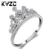 Step Into Silver Jewelry Crown Ring Ring Women'S Zircon Diamond Ring
