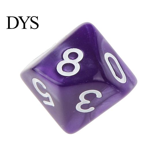 10 יחידות קוביות פוליהדרליות D10 בצבע אחיד רב-צדדיות למשחקי TRPG, אביזרים למסיבה, מתנה