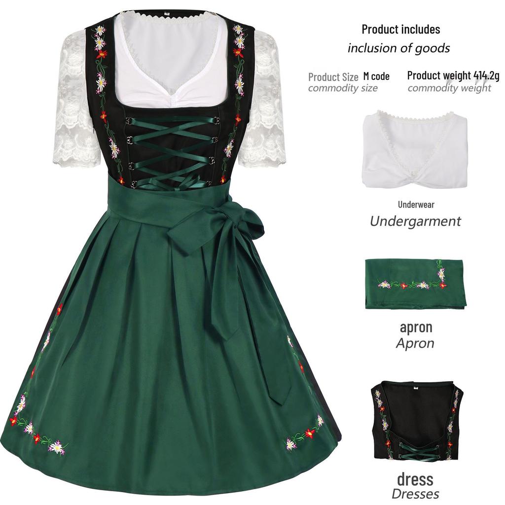 Bavarian Oktoberfest Women's Costume Set - Halloween Carnival Outfit