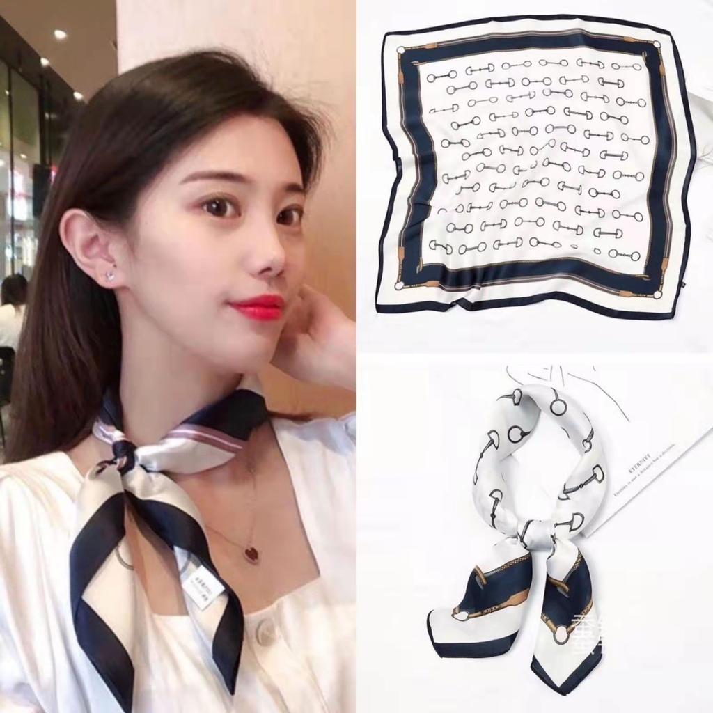 New Fashion Zebra Printed Square Scarf Soft Satin Thin Smooth Neck Scarf 70*70Cm Vintage Style Sunscreen Headscarf For Women