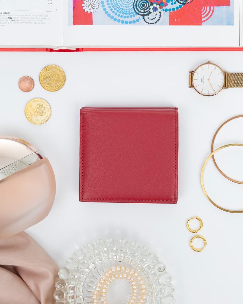 Leather wallet R-23-26-LFN-2985 Red