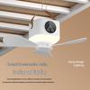 Rechargeable Mini Smart Ceiling Fan Light for Desktop, Camping, and Pendant Use