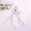 Sweet Bowknot Keychain Pearl Beads Bag Charm Fashion Ribbon Key Chain