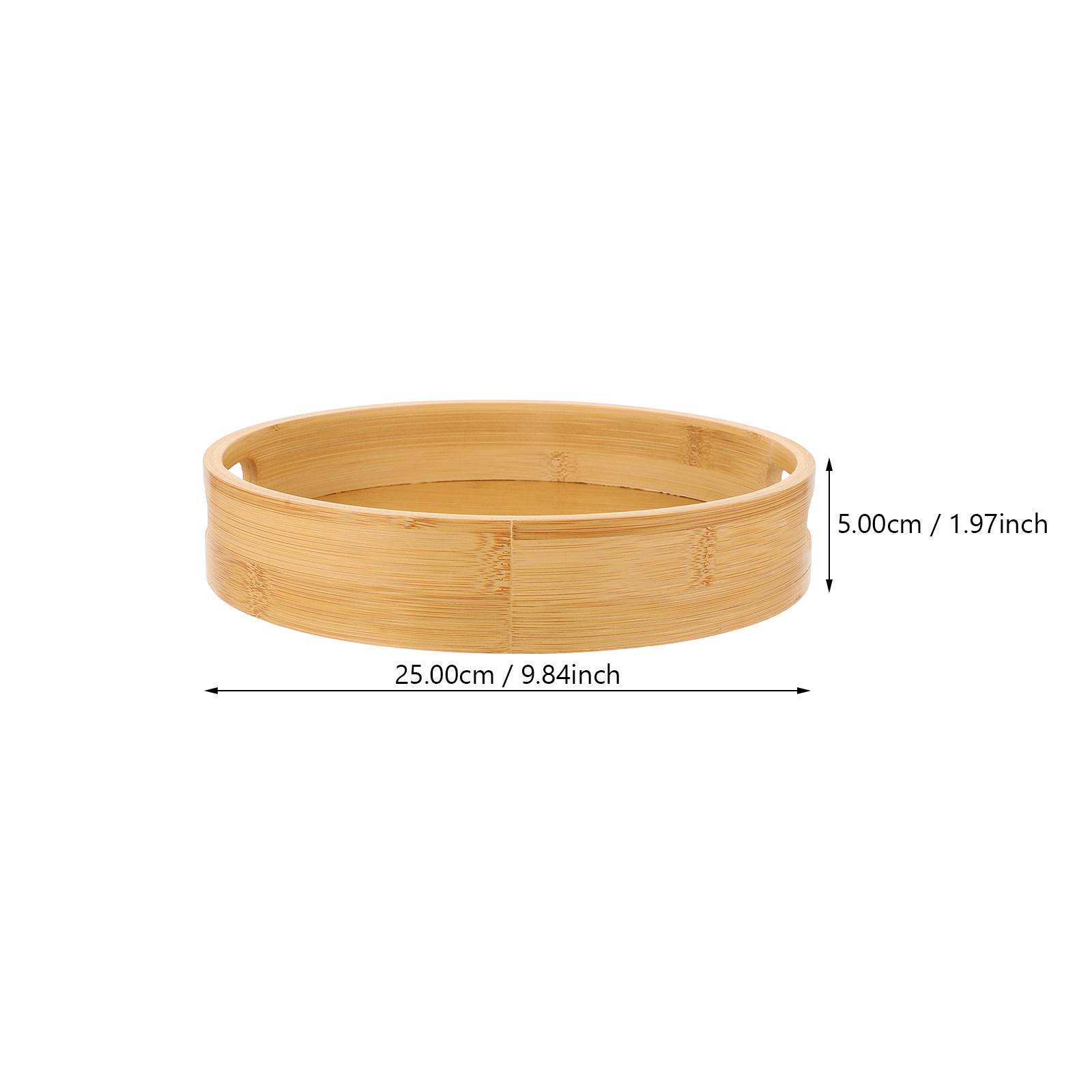 1Pcs Bamboo Food Tray Eco Conscious Lightweight Compact Design Multipurpose Serving Storage Tray for Dessert Breakfast Tea Cup
