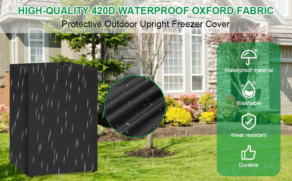 Compact 3.0 Cu Ft Outdoor Dust Cover for Upright Freezer/Beverage Refrigerator