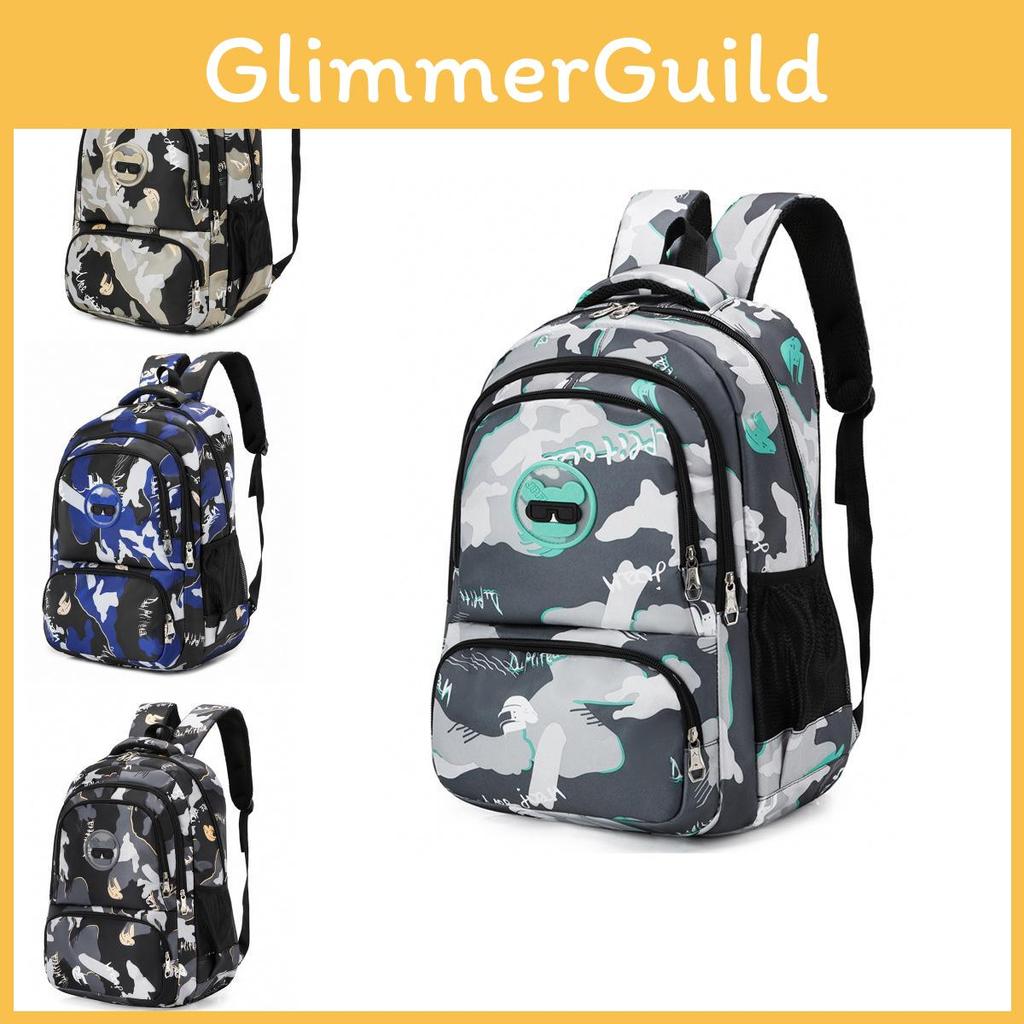 Printed Backpack Travel Fashionable Wear Resistant Student Schoolbag