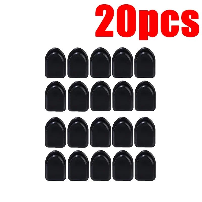 Black Mini Car Hooks Plastic Self Adhesive Invisible Storage Hooks for USB Cable Headphones Key Bag Locker Automotive Accessory