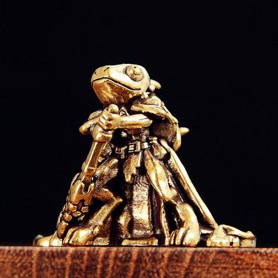 Vintage Messing Frosch Statue Miniatur Frosch Skulptur Antike Tierfigur Tee Haustier Heim Büro Dekor Ideal Für Sammler