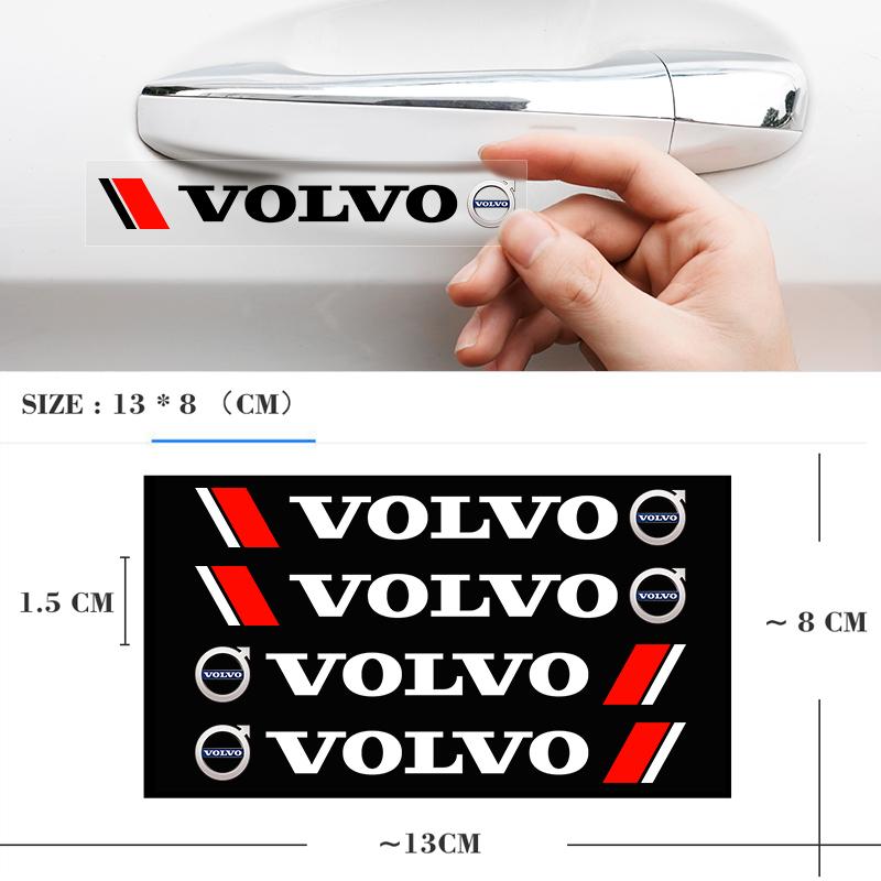 4pcs Vinyl Car Door Handle Mirror Wiper Stickers Decal Styling For Volvo V60 XC60 XC90 S60 XC40 V40 S80 T6 V90 EX90 S90 V70