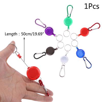 1 Stück einziehbarer Schlüsselanhänger Rückstoßkarabiner Skipassbesitzer Teleskop-Schlüsselanhänger
