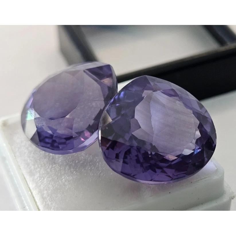 Natural Color Change Alexandrite Pear Cut 40+ Ct Pair Fabulous Loose Gemstone