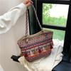 Tassel large-capacity shoulder bag 2025 new niche fashion woven tote bag temperament versatile women's bag