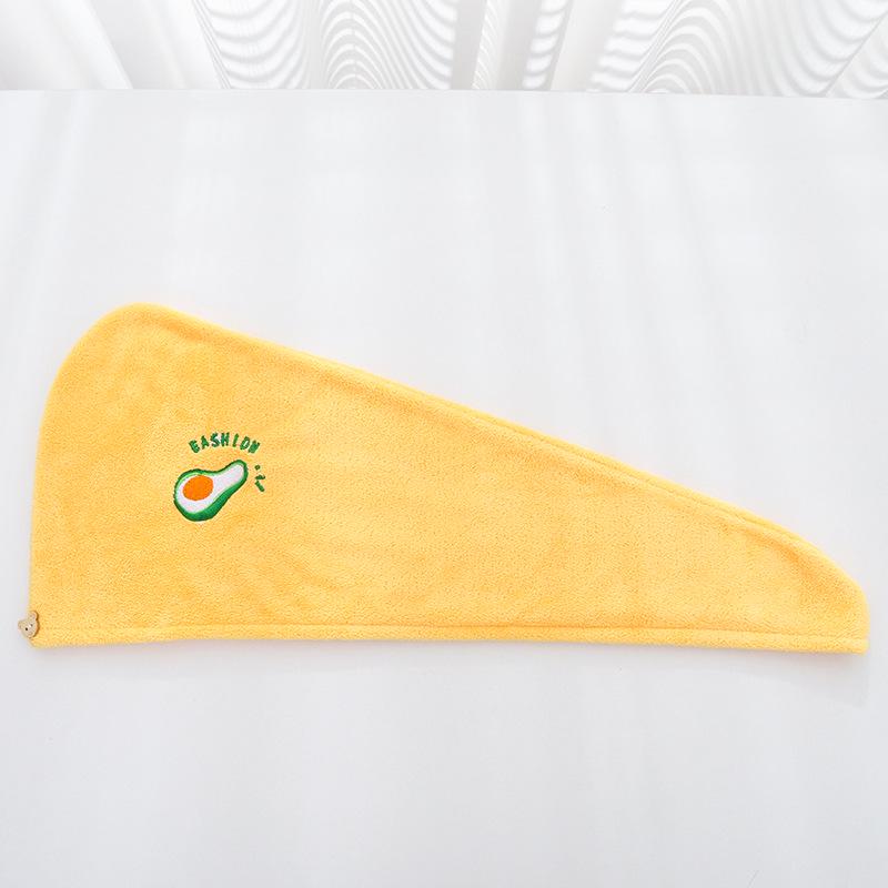 

Coral Fleece Embroidered Absorbent Hair Towel Cap - Women s Long Hair Wrap Headscarf 25*63 cm [240g]