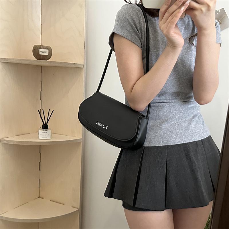 Women'S Bag Spring Fashion Shoulder Bag Retro Pu Bag Niche Versatile Messenger Bag