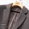 DAISHU Men's Detachable Down Liner Wool Blend Overcoat