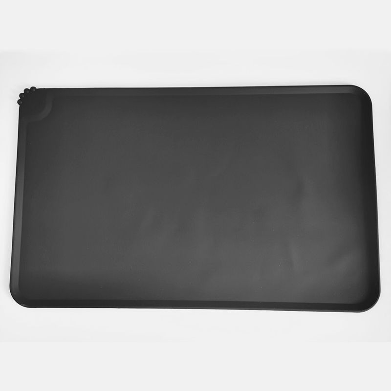 WTEMPO Silikon Haustier Fressmatte Wasserdicht und Ölbeständig Katzen Fressmatte Waschbar und Abwischbar Hundenapfmatte Große Hunde Fressmatte